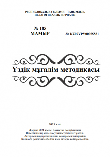 Үздік мұғалім методикасы № 185 МАМЫР
