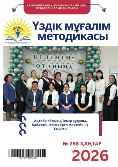 Үздік мұғалім методикасы № 258 қаңтар