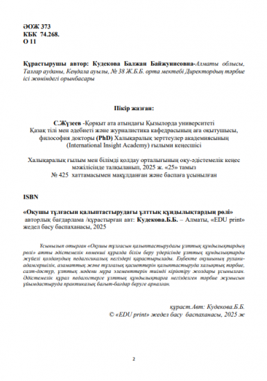 Кудекова Балжан Байжунисовна